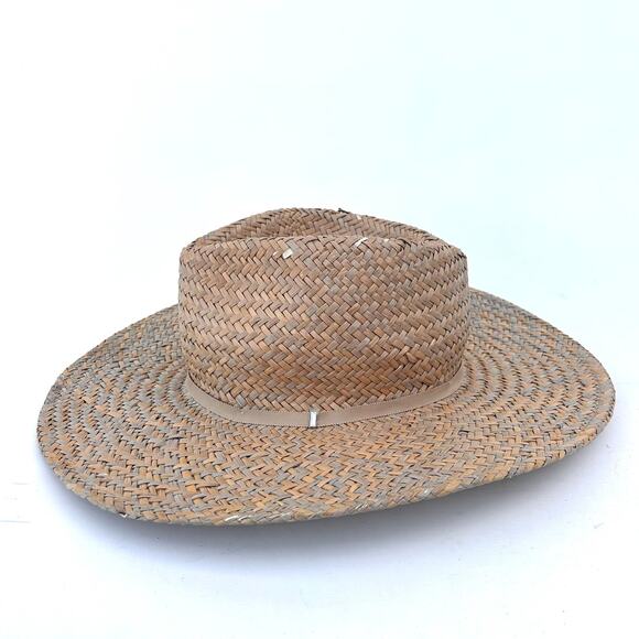 Olive & Pique Soleil Straw Rancher Hat Tan Minimalist Hipster Sun Summer main image 5